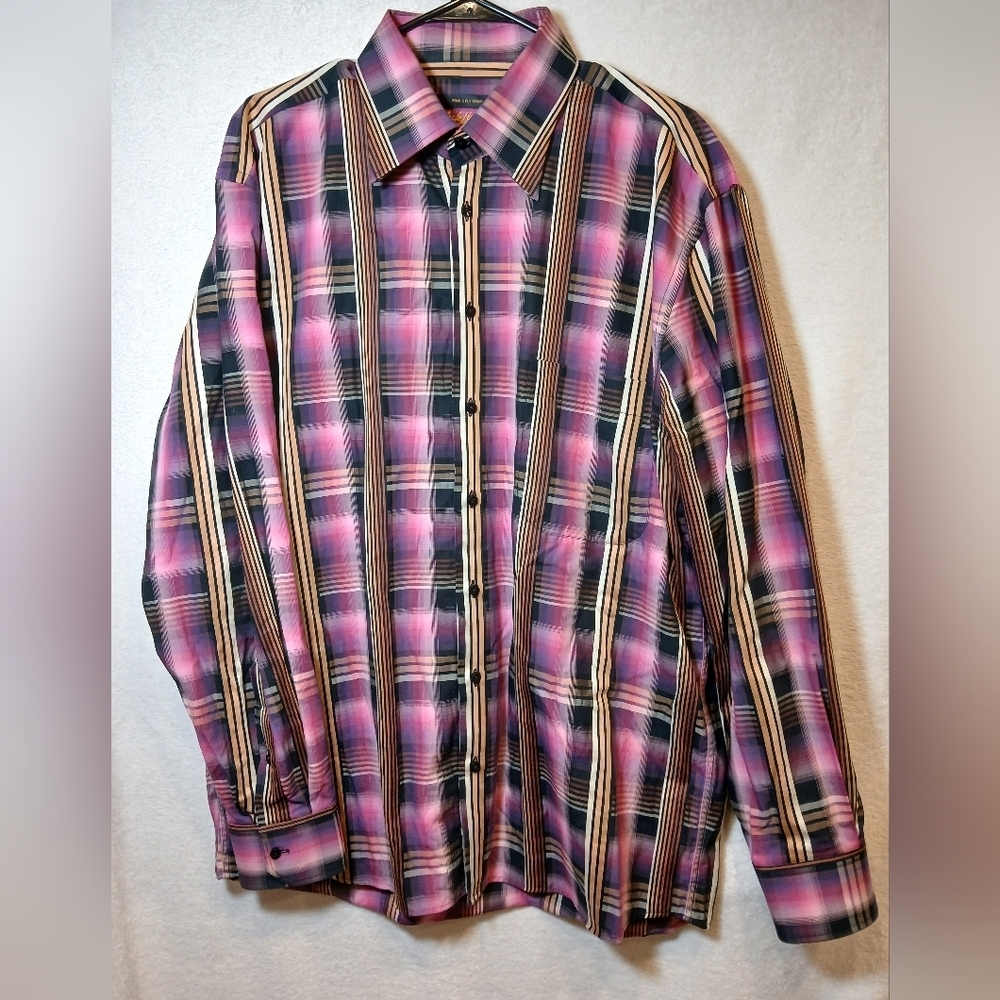 Jack Lipson Signature Long Sleeve Button up Large  Dress Shirt